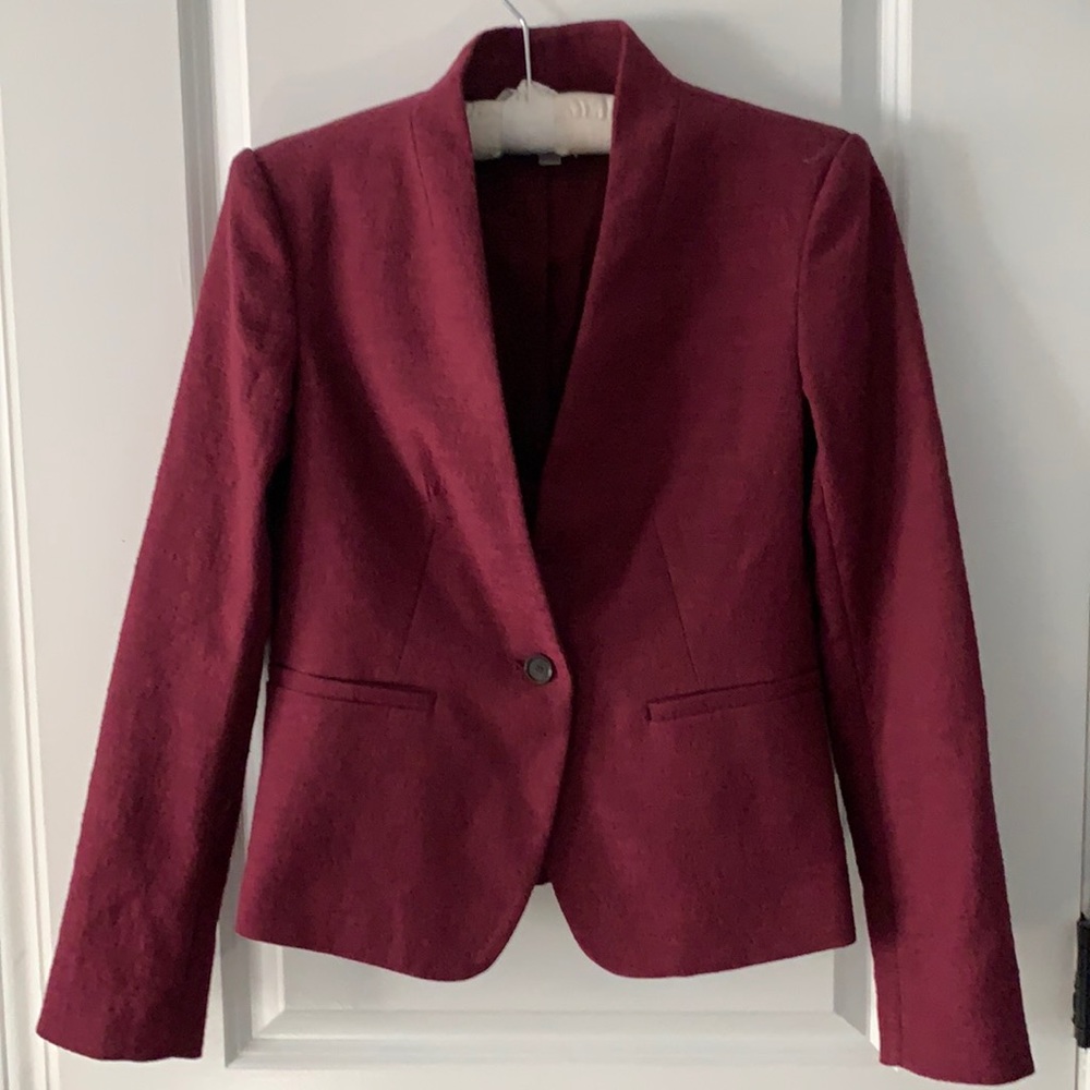 Loft Red Maroon Blazer Size 2